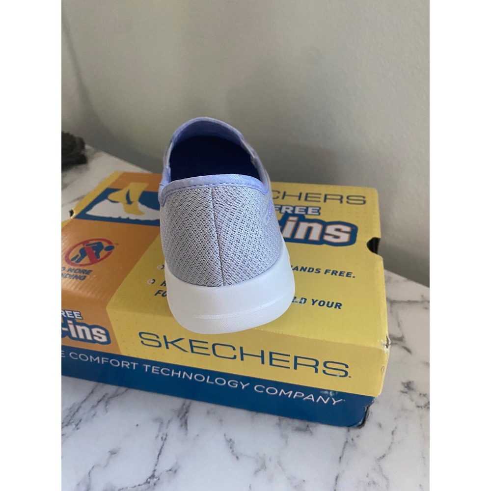 Skechers Go Walk Arch Fit Joy Stefani Hands Free Slip-ins Light Gray 126303 LTGY - Picture 8 of 9